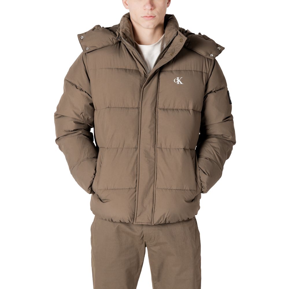 Gray Polyamide Jackets & Coat