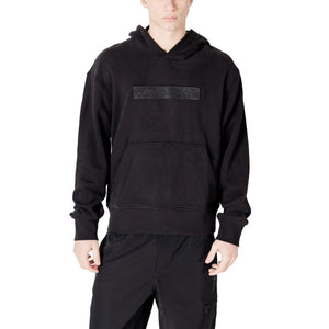 Schwarzer Kapuzenpullover aus Baumwolle