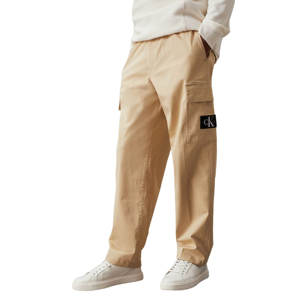 Beige Baumwolljeans &amp; Hose