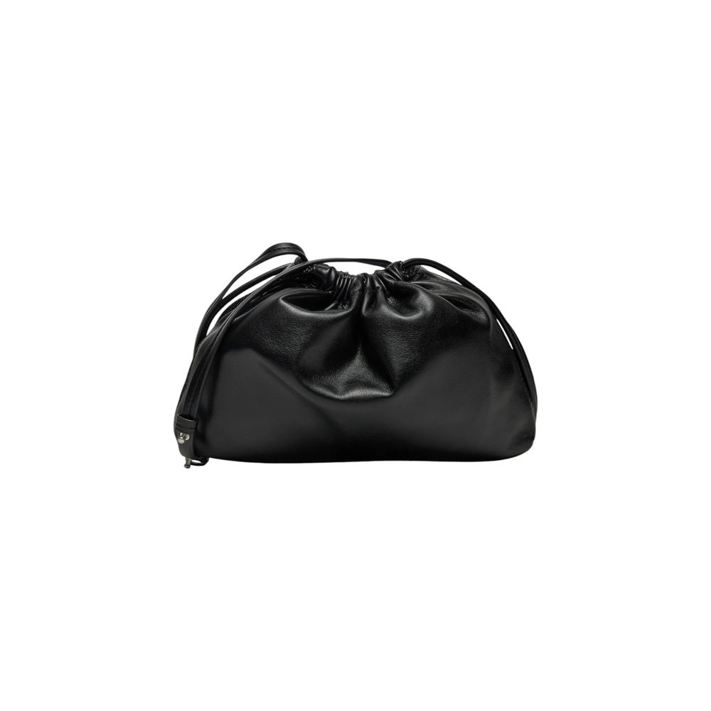 Schwarze Handtasche aus recyceltem Polyester