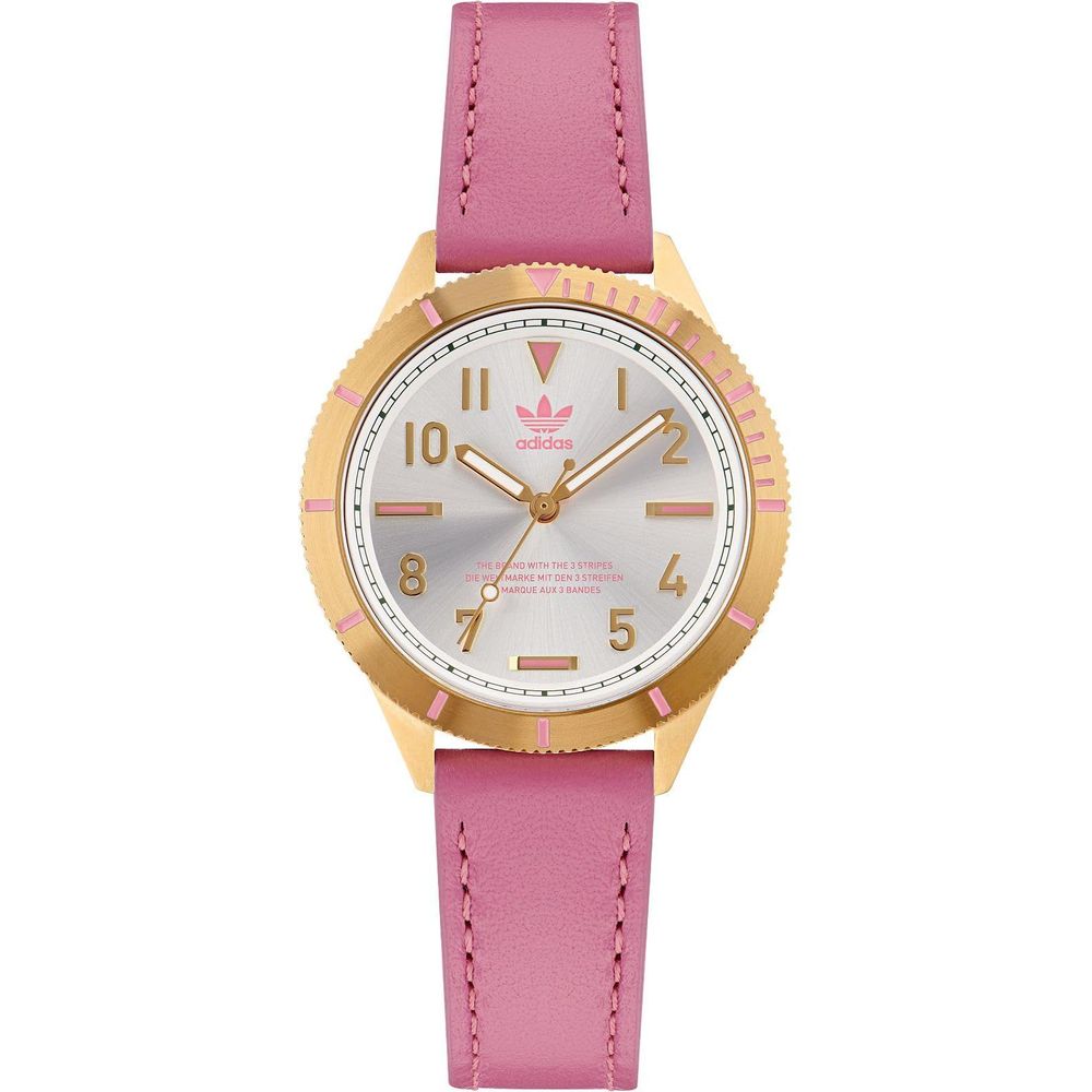 Mehrfarbige Lederuhr