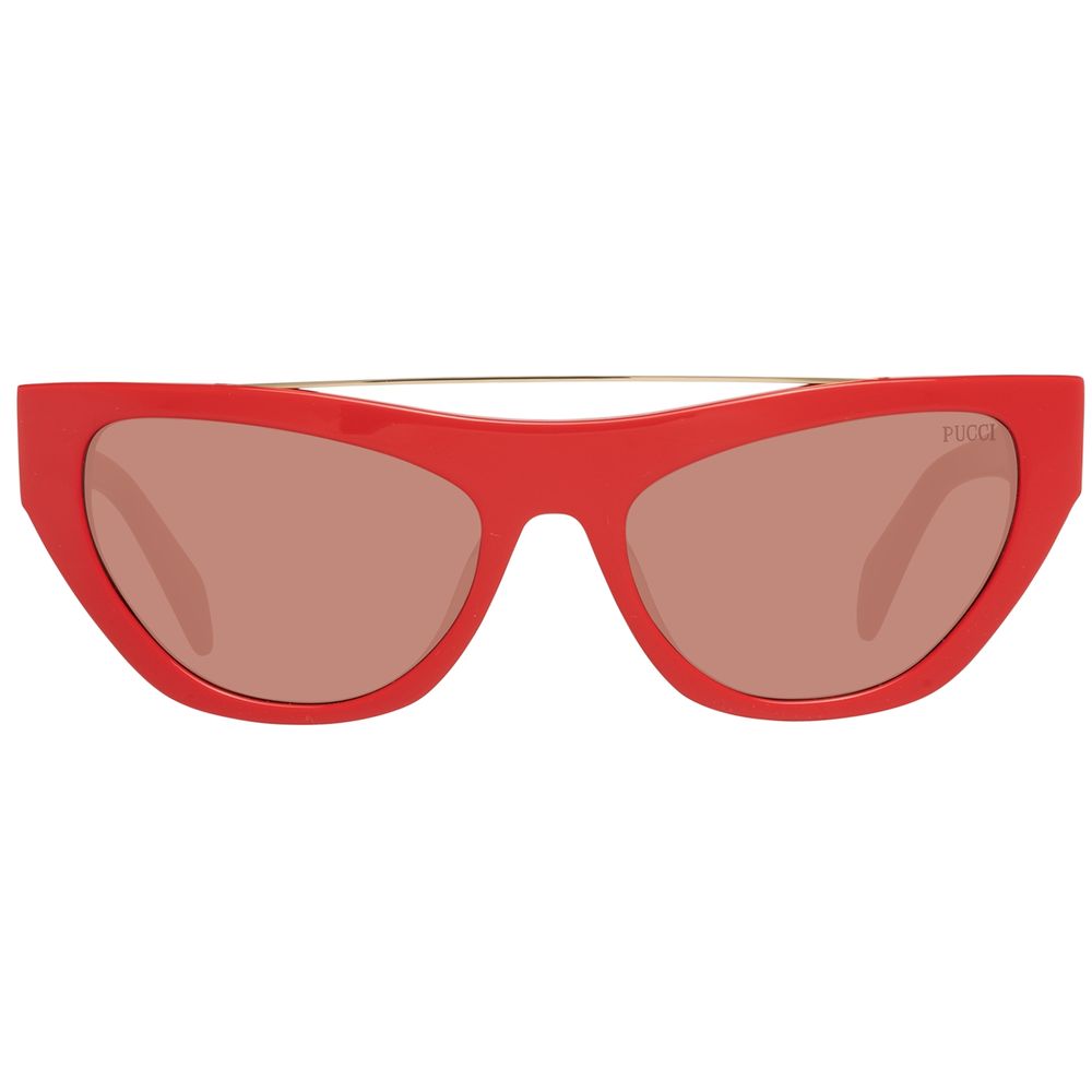 Rote Metall-Sonnenbrille