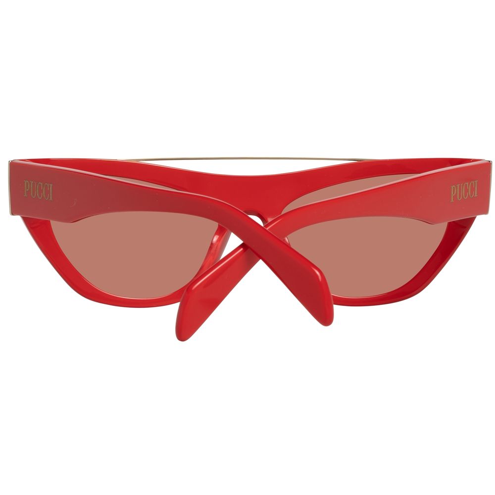 Rote Metall-Sonnenbrille