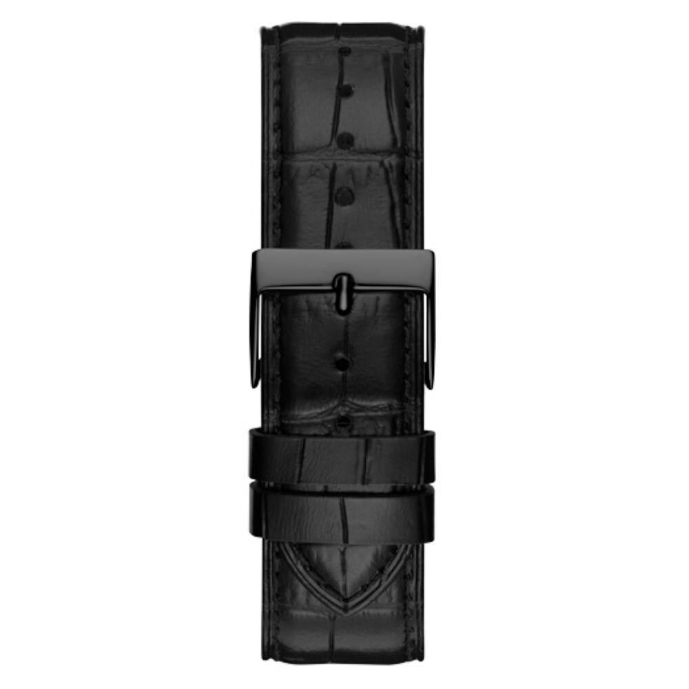 Schwarze Lederuhr