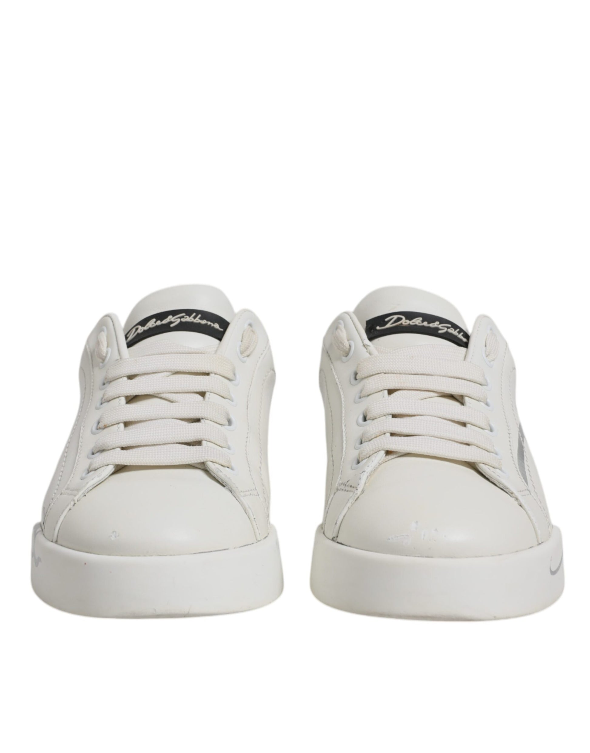 Weiß Schwarz Logo Portofino Männer Sneaker Schuhe