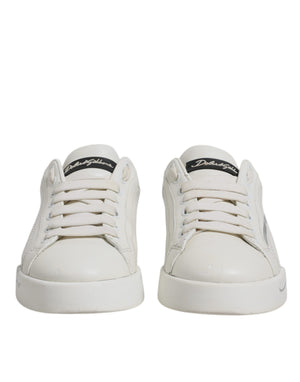 Weiß Schwarz Logo Portofino Männer Sneaker Schuhe