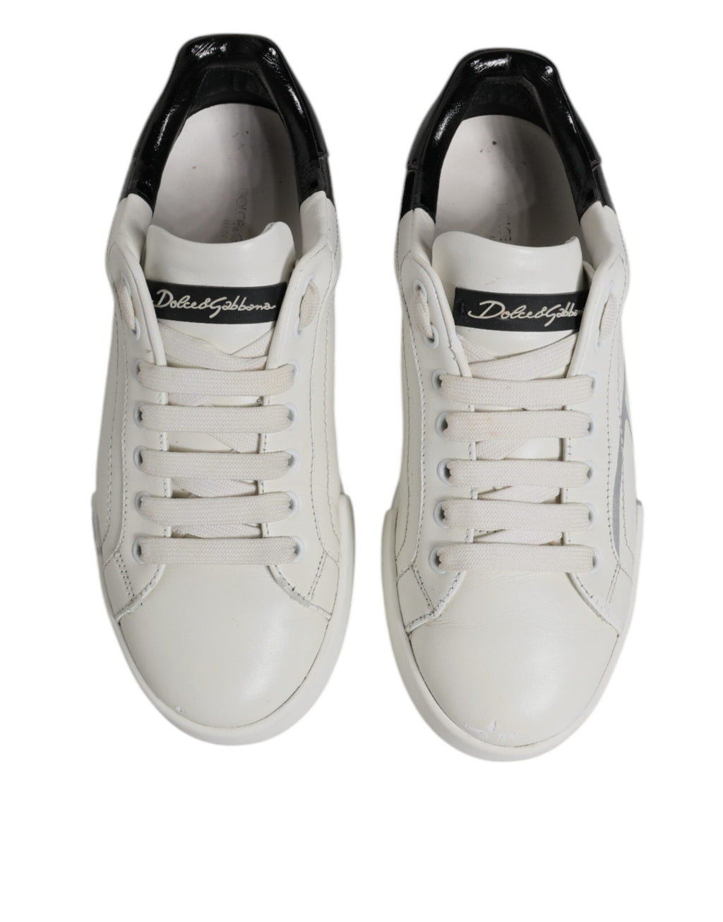 Weiß Schwarz Logo Portofino Männer Sneaker Schuhe