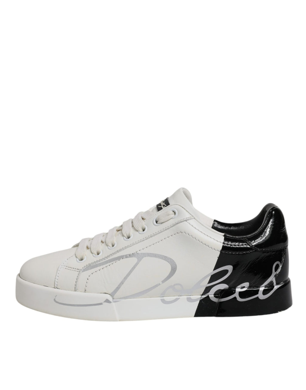 Weiß Schwarz Logo Portofino Männer Sneaker Schuhe
