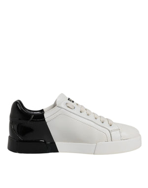 Weiß Schwarz Logo Portofino Männer Sneaker Schuhe