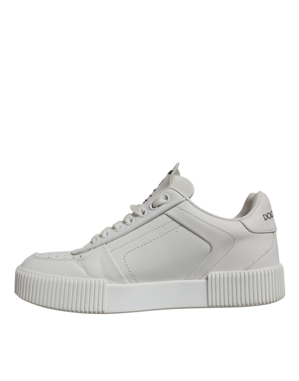 Dolce & Gabbana White Miami Leather Low Top Sneakers Shoes