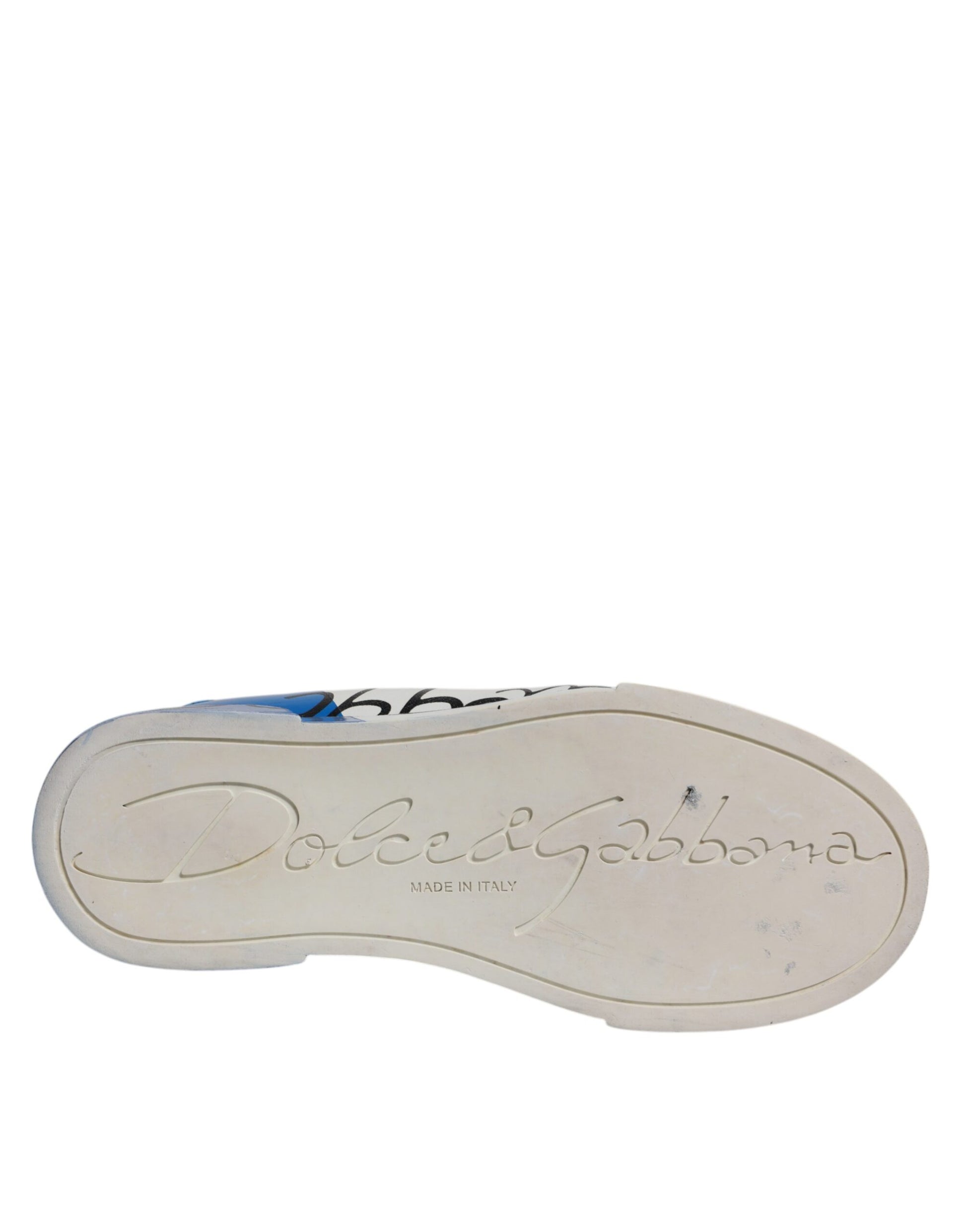 Weiß Blau Logo Portofino Sneakers Schuhe
