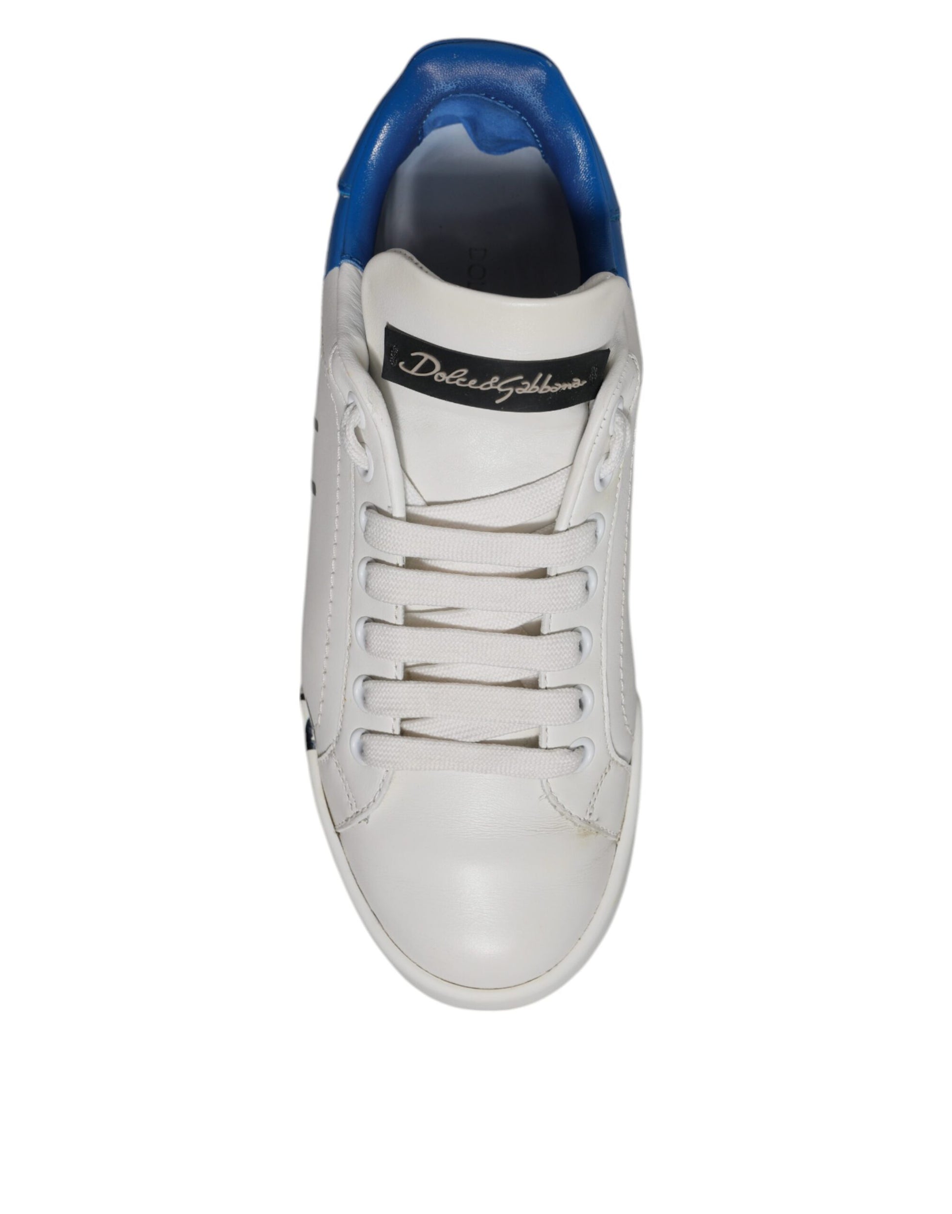 Weiß Blau Logo Portofino Sneakers Schuhe