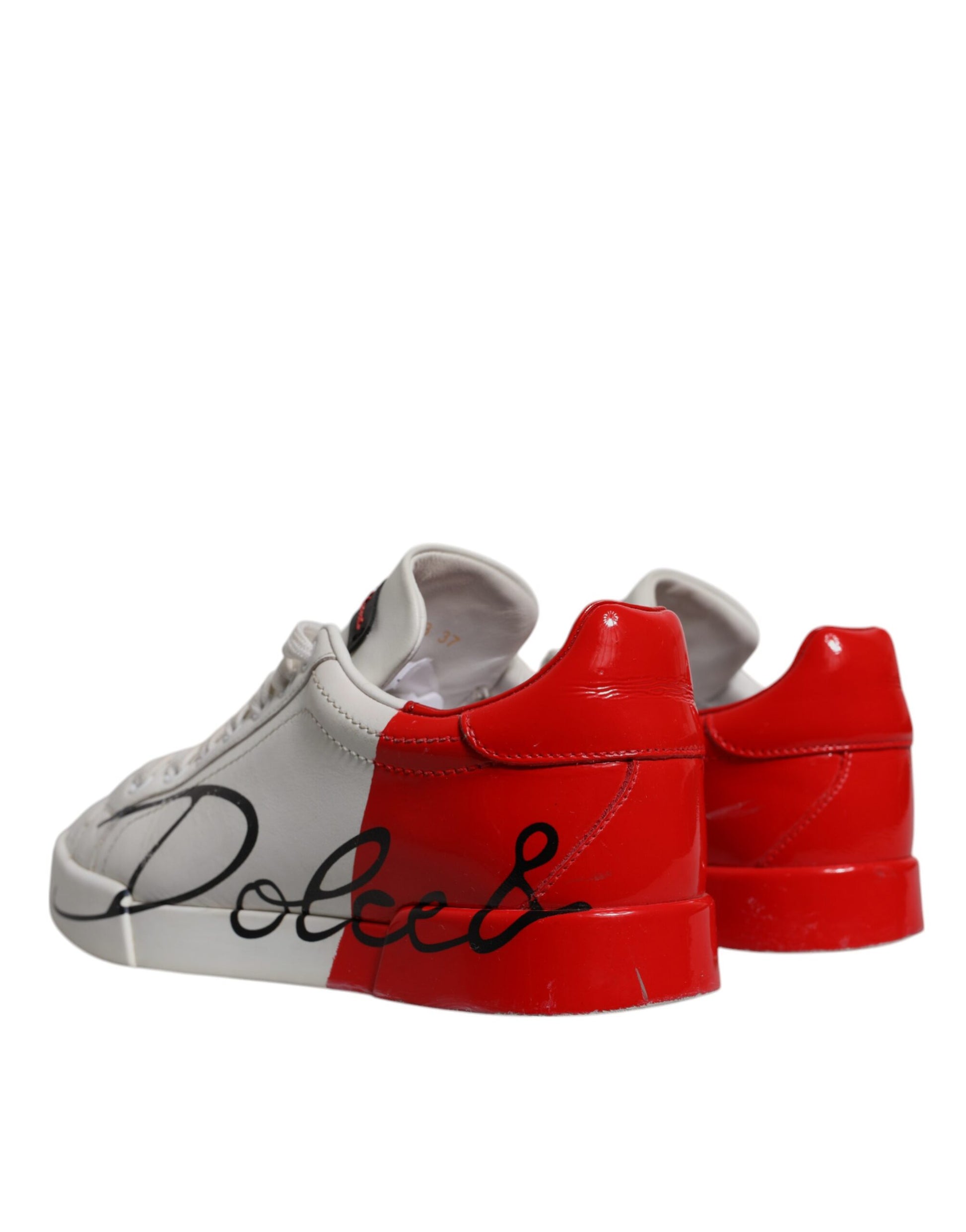 Weiß Rot Logo Portofino Sneakers Schuhe