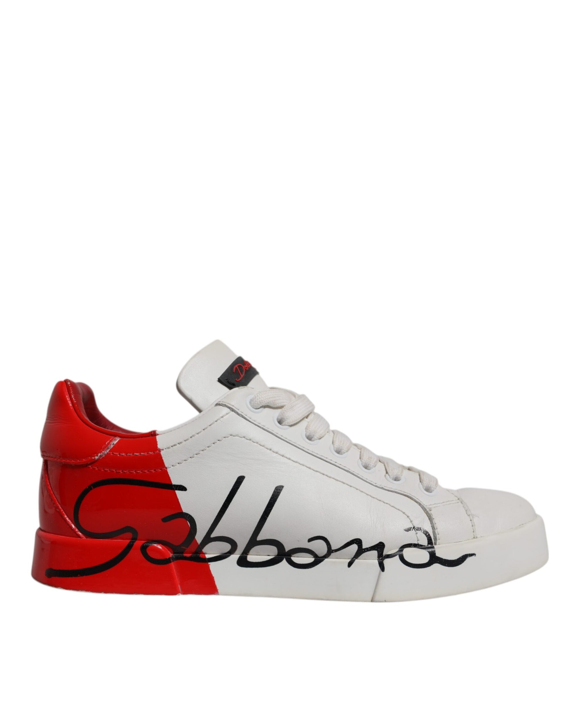 Weiß Rot Logo Portofino Sneakers Schuhe