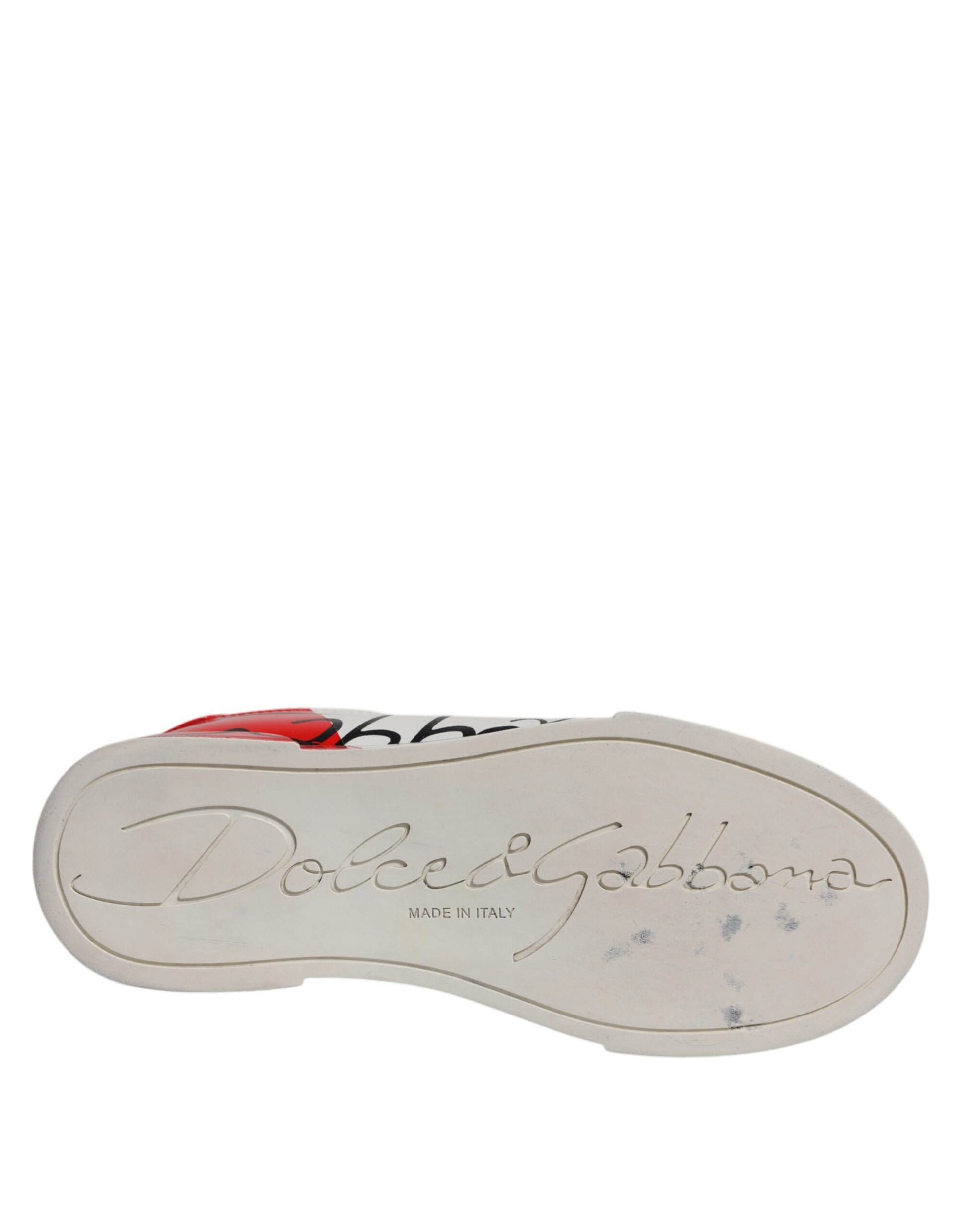 Weiß Rot Logo Portofino Sneakers Schuhe