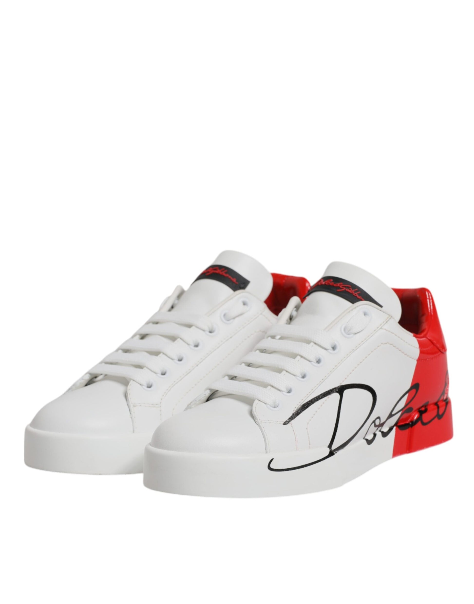 Weiß Rot Logo Portofino Sneakers Schuhe