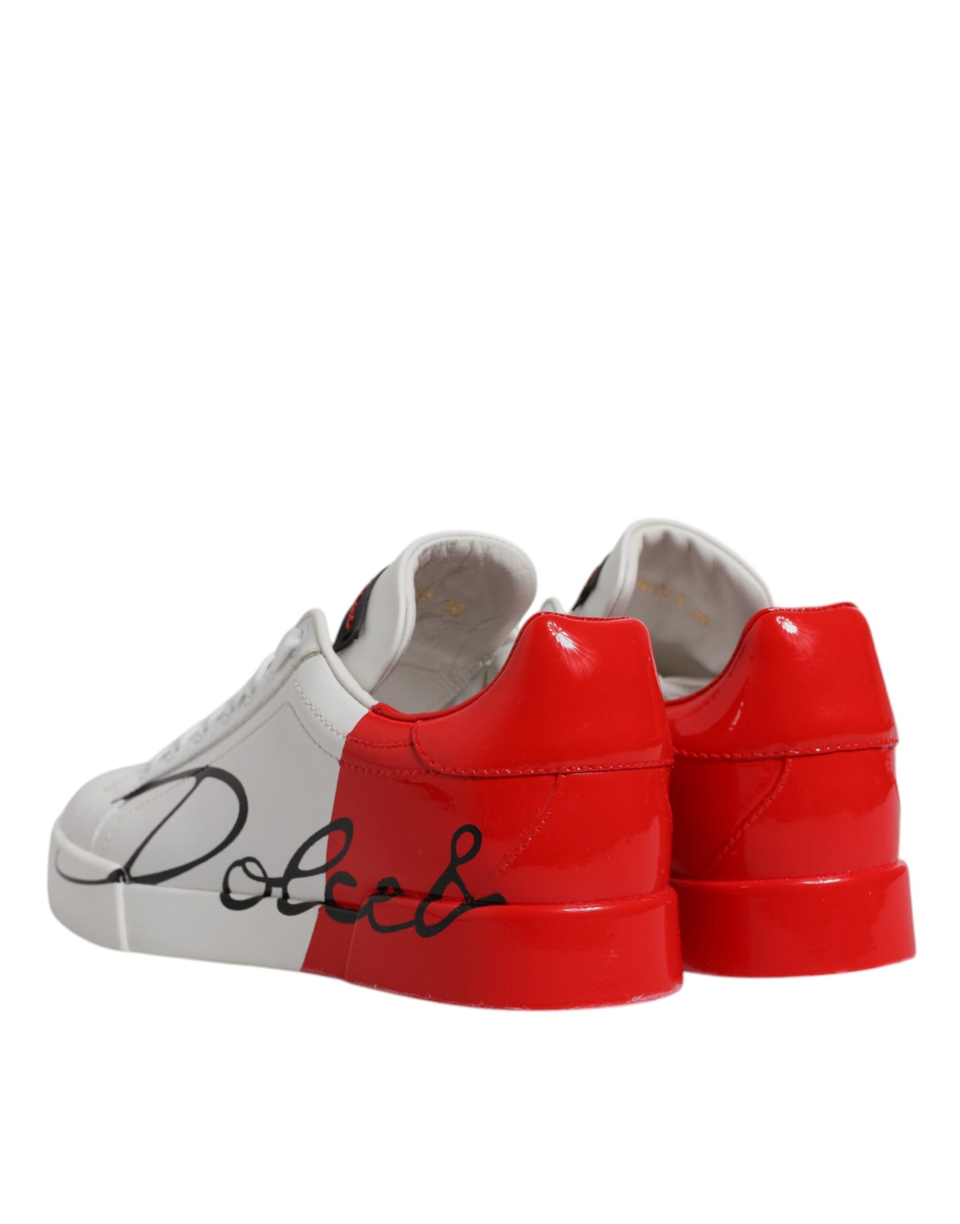 Weiß Rot Logo Portofino Sneakers Schuhe