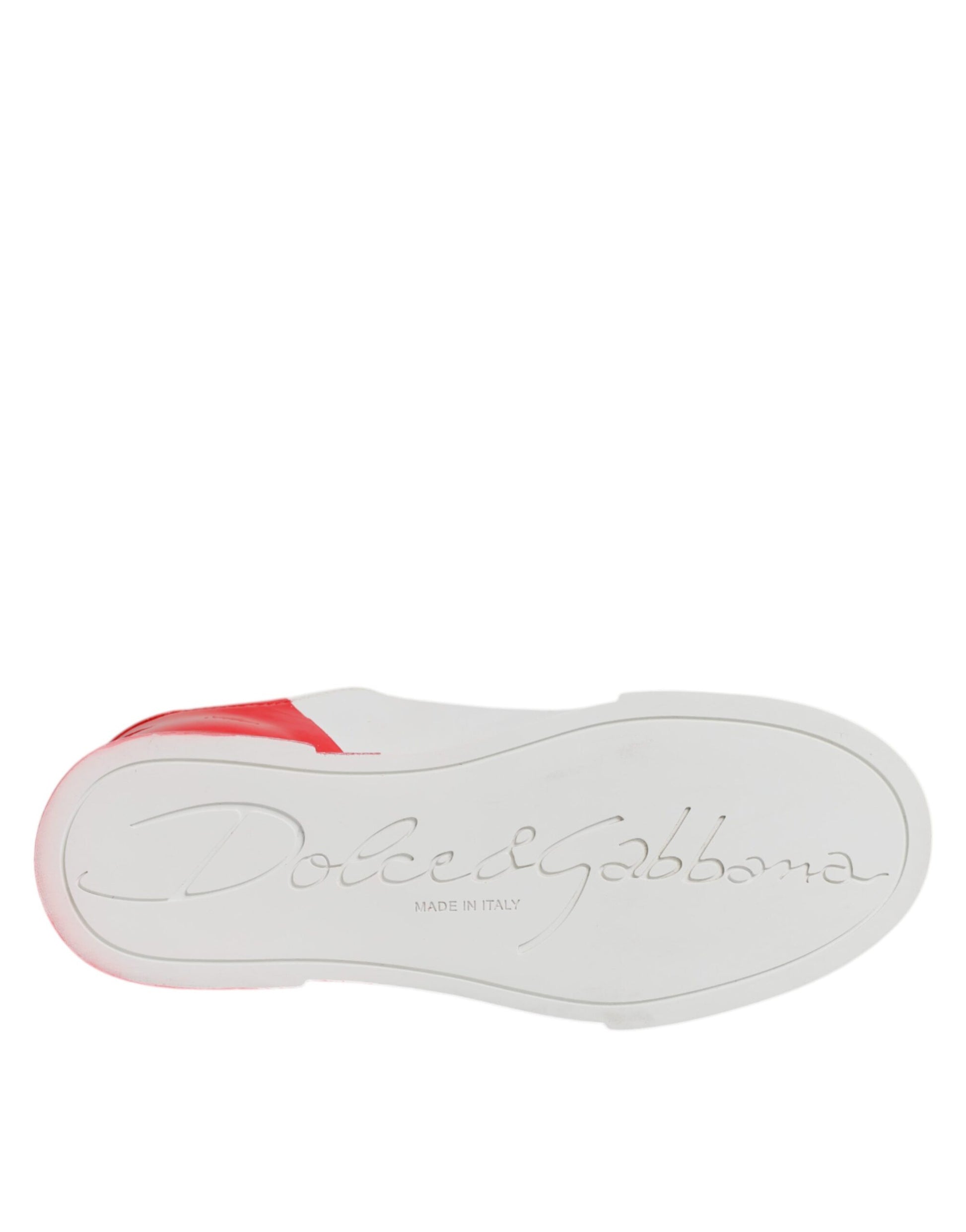Weiß Rot Logo Portofino Sneakers Schuhe