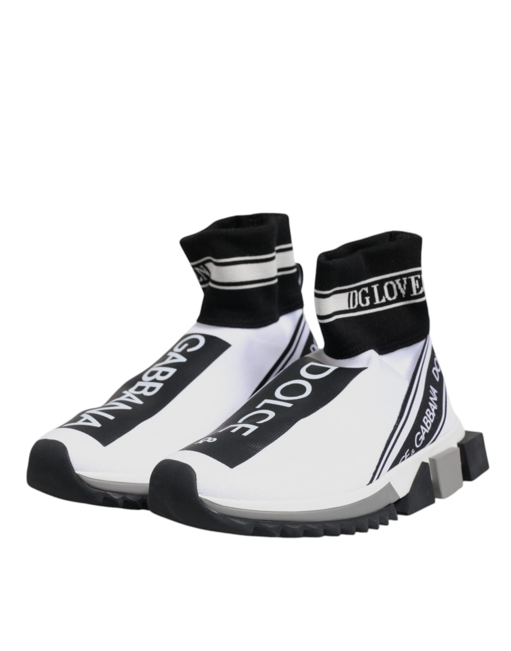 Weiß Schwarz Sorrento Socken Sneakers Schuhe