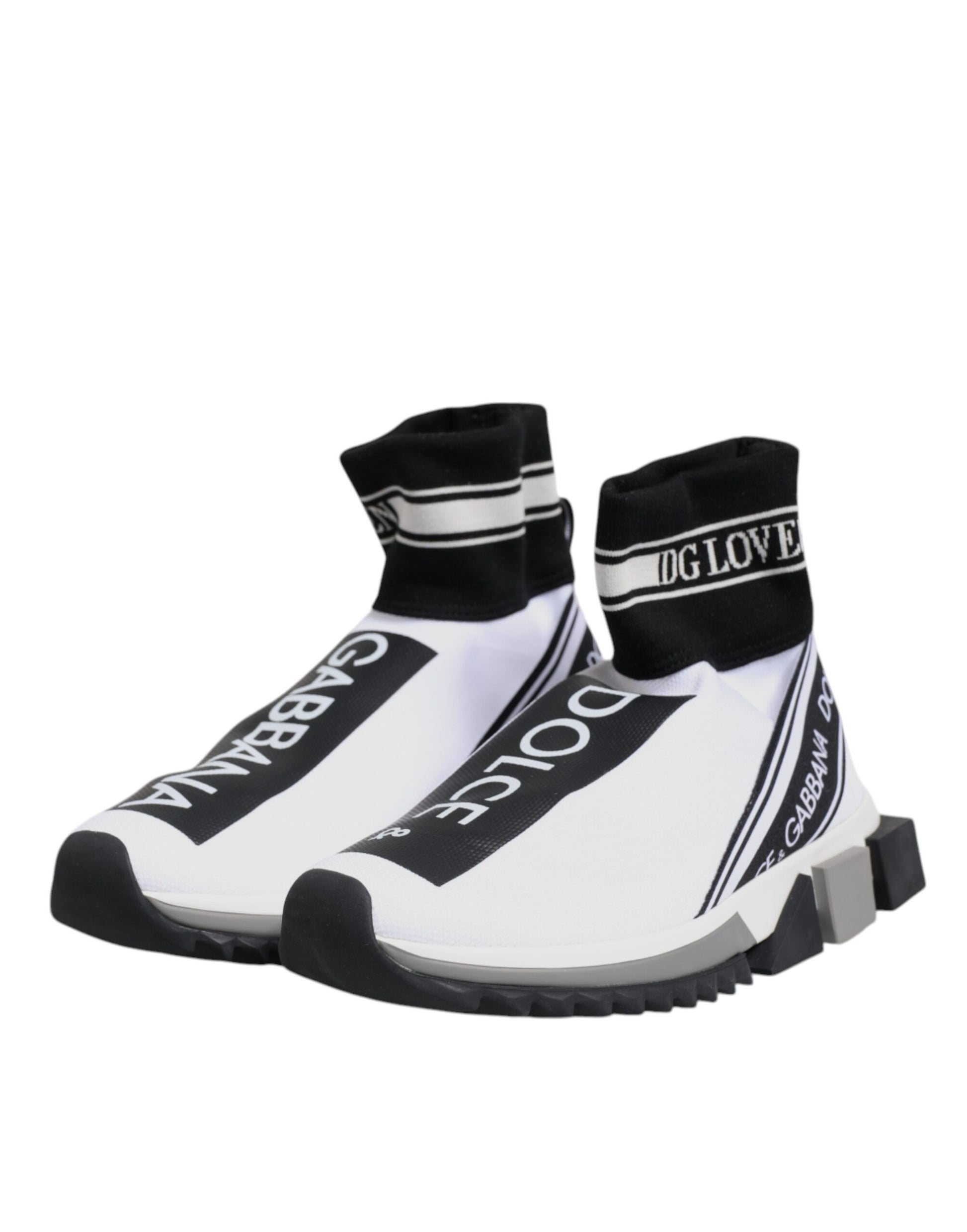 Weiß Schwarz Sorrento Socken Sneakers Schuhe
