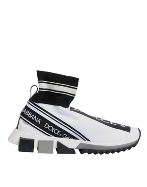 Weiß Schwarz Sorrento Socken Sneakers Schuhe
