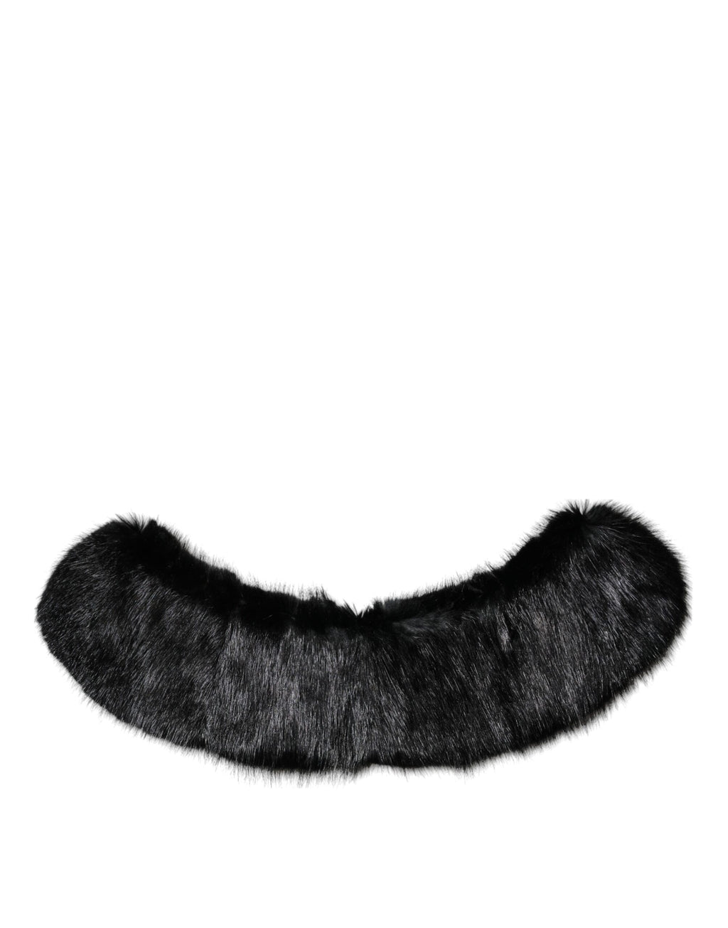 Schwarzer Pelzschal Halswickel-Kragenschal