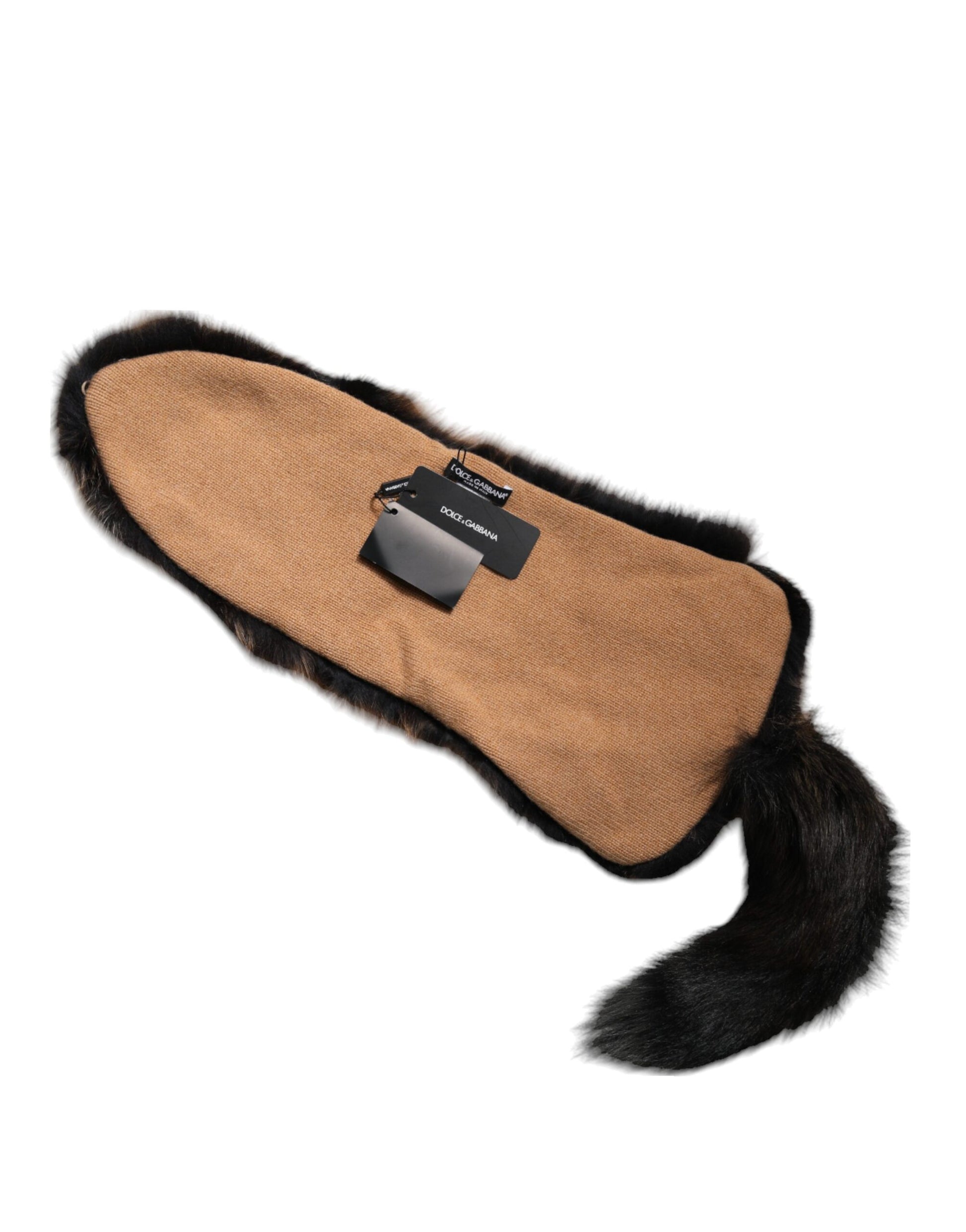 Brauner Rotfuchspelz-Halswärmer-Winterschal