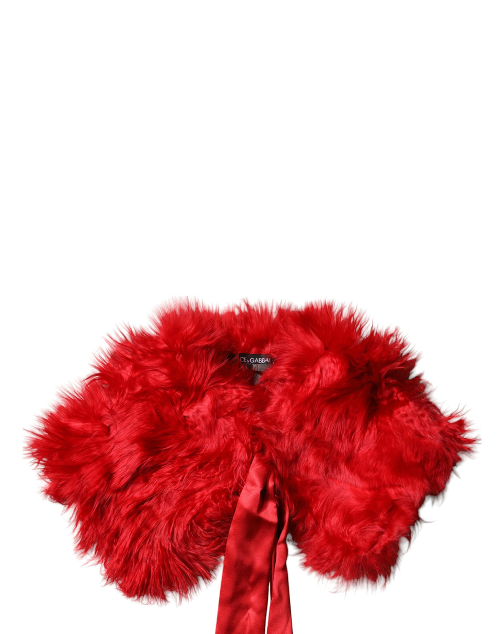 Roter Alpaka-Pelz-Halswärmer für Damen, Winterschal