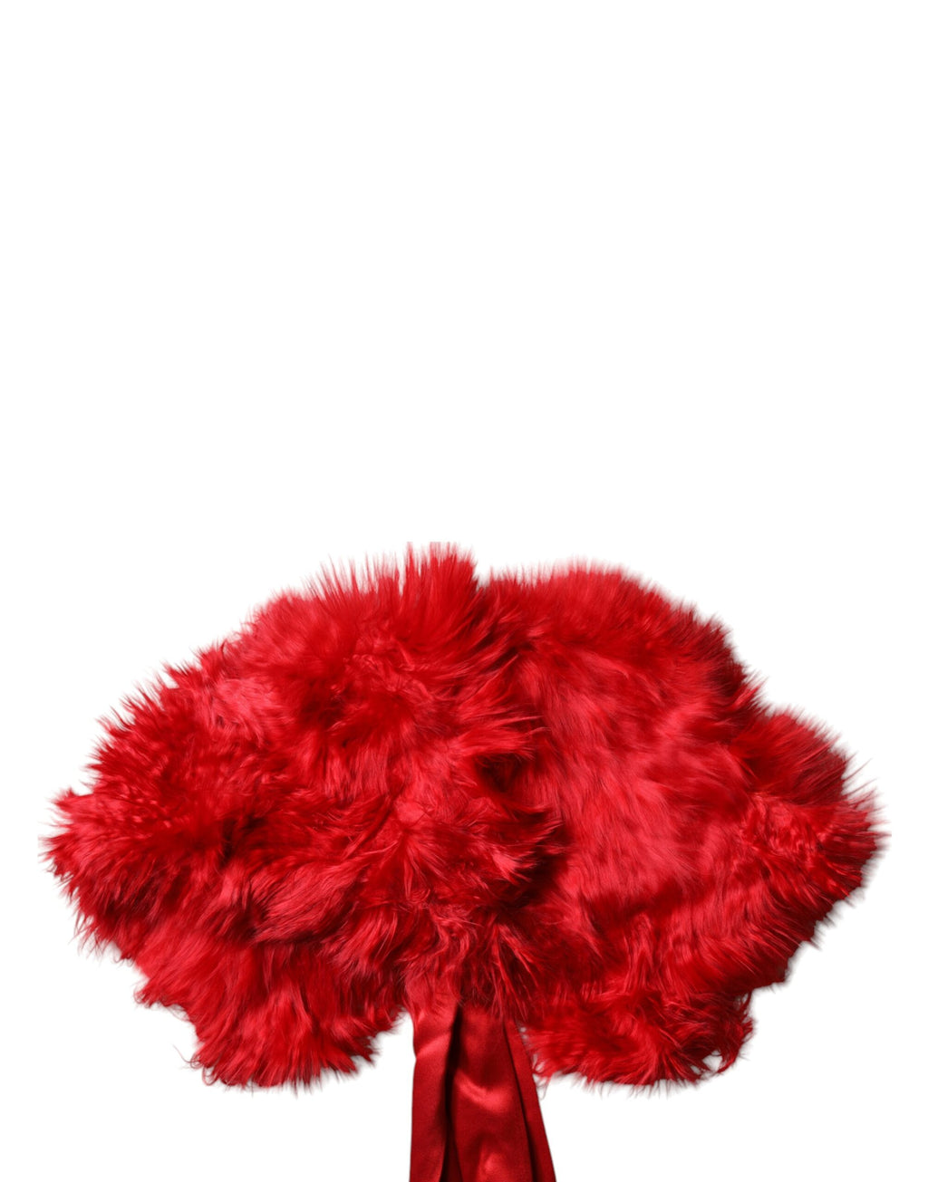 Roter Alpaka-Pelz-Halswärmer für Damen, Winterschal