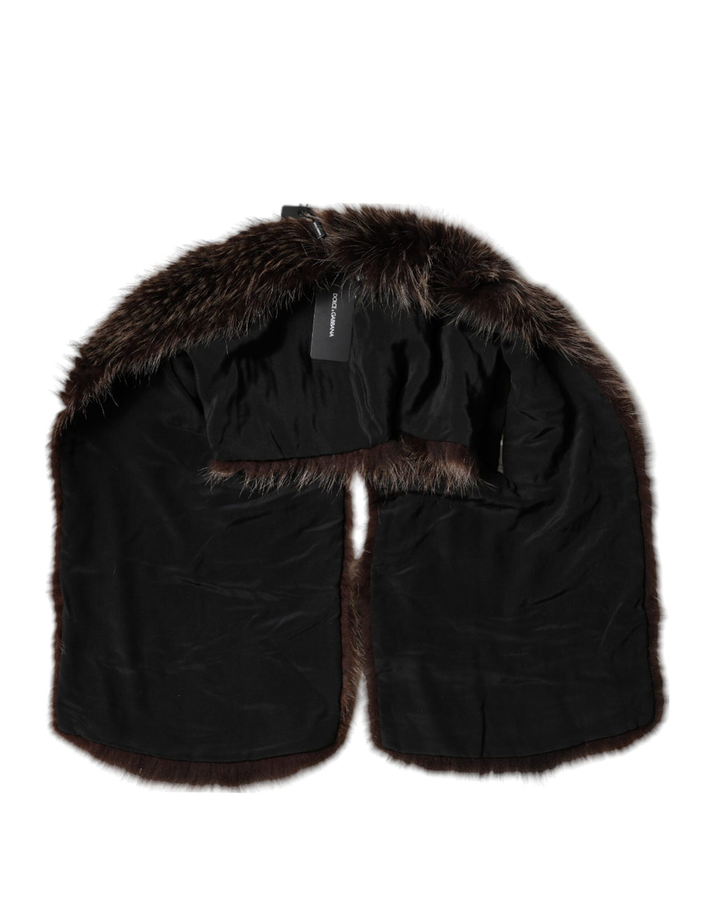 Brown Raccoon Fur Neck Warmer Winter Scarf