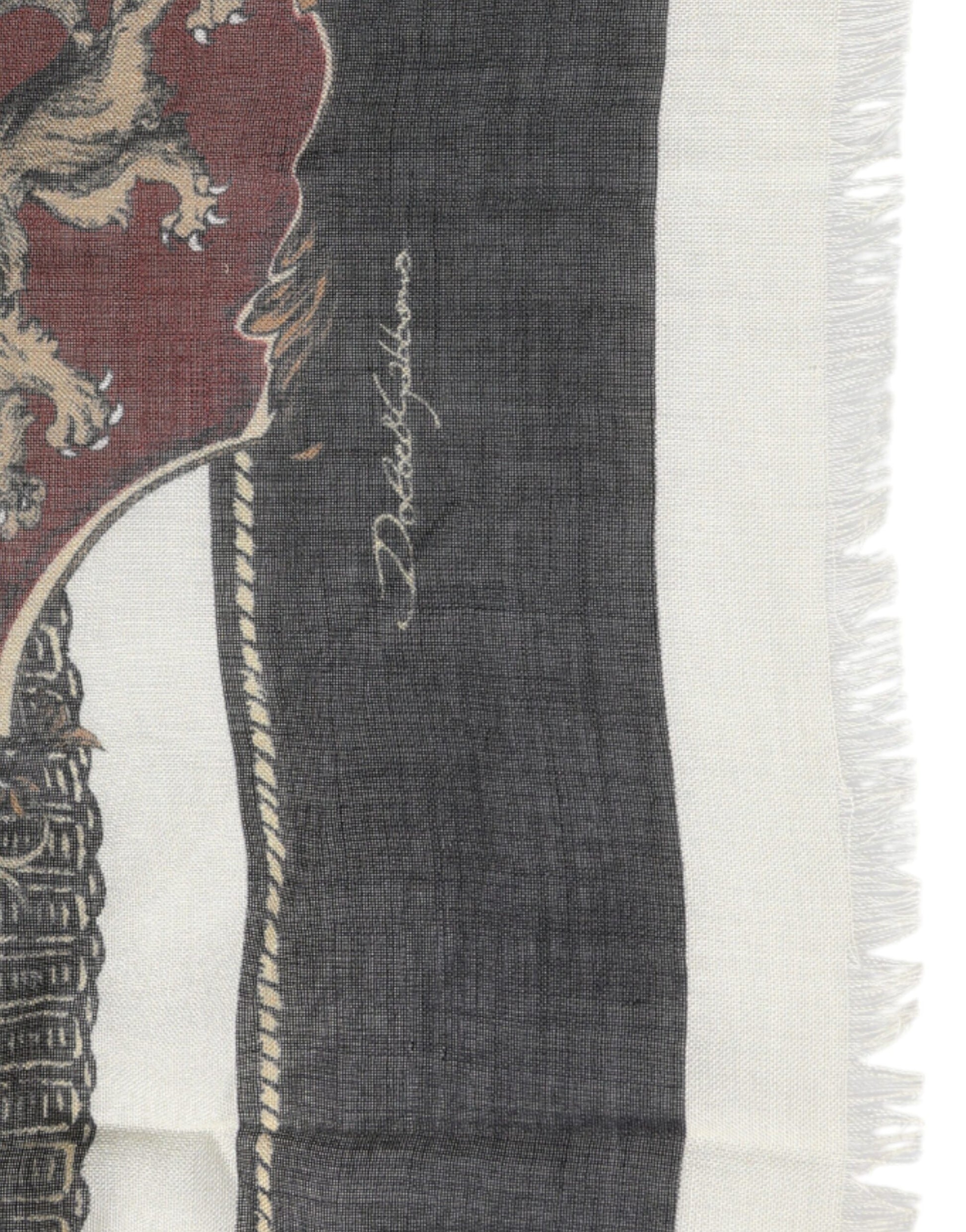 Dolce & Gabbana Multicolor Printed Cashmere Foulard Scarf