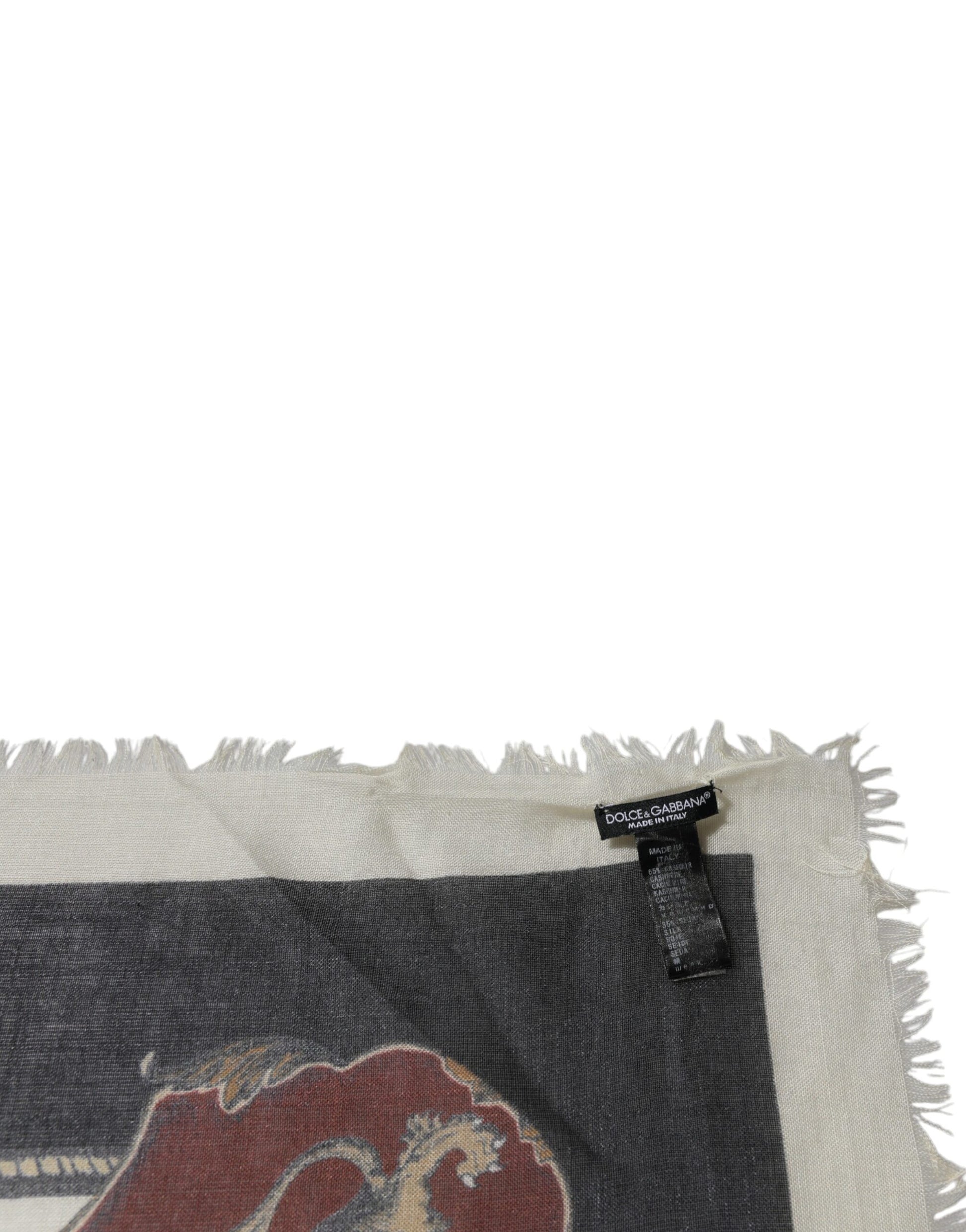 Mehrfarbig bedruckter Foulard aus Kaschmir