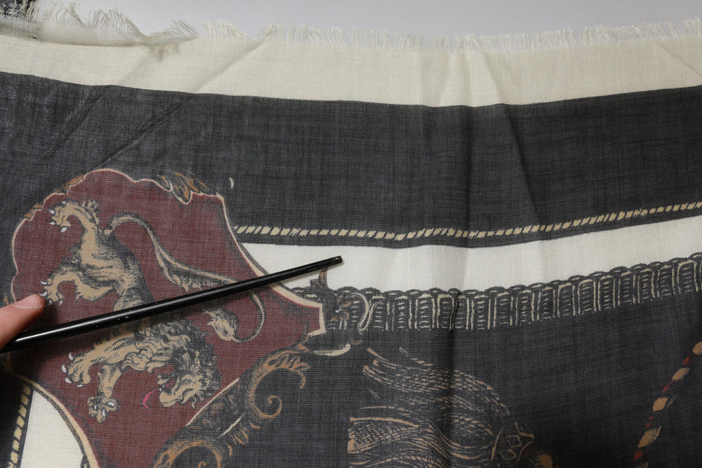 Mehrfarbig bedruckter Foulard aus Kaschmir