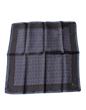 Dark Blue Beetle Square Handkerchief Scarf