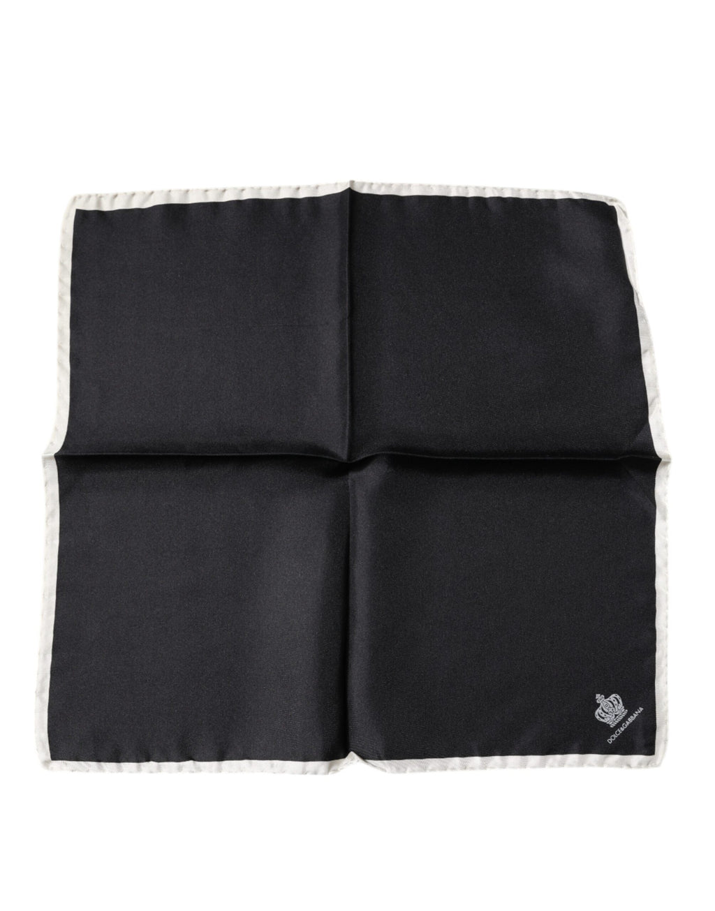 Quadratischer Taschentuchschal mit schwarzem Kronenlogo