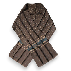Brown Fantasy Silk Neck Wrap Shawl Scarf