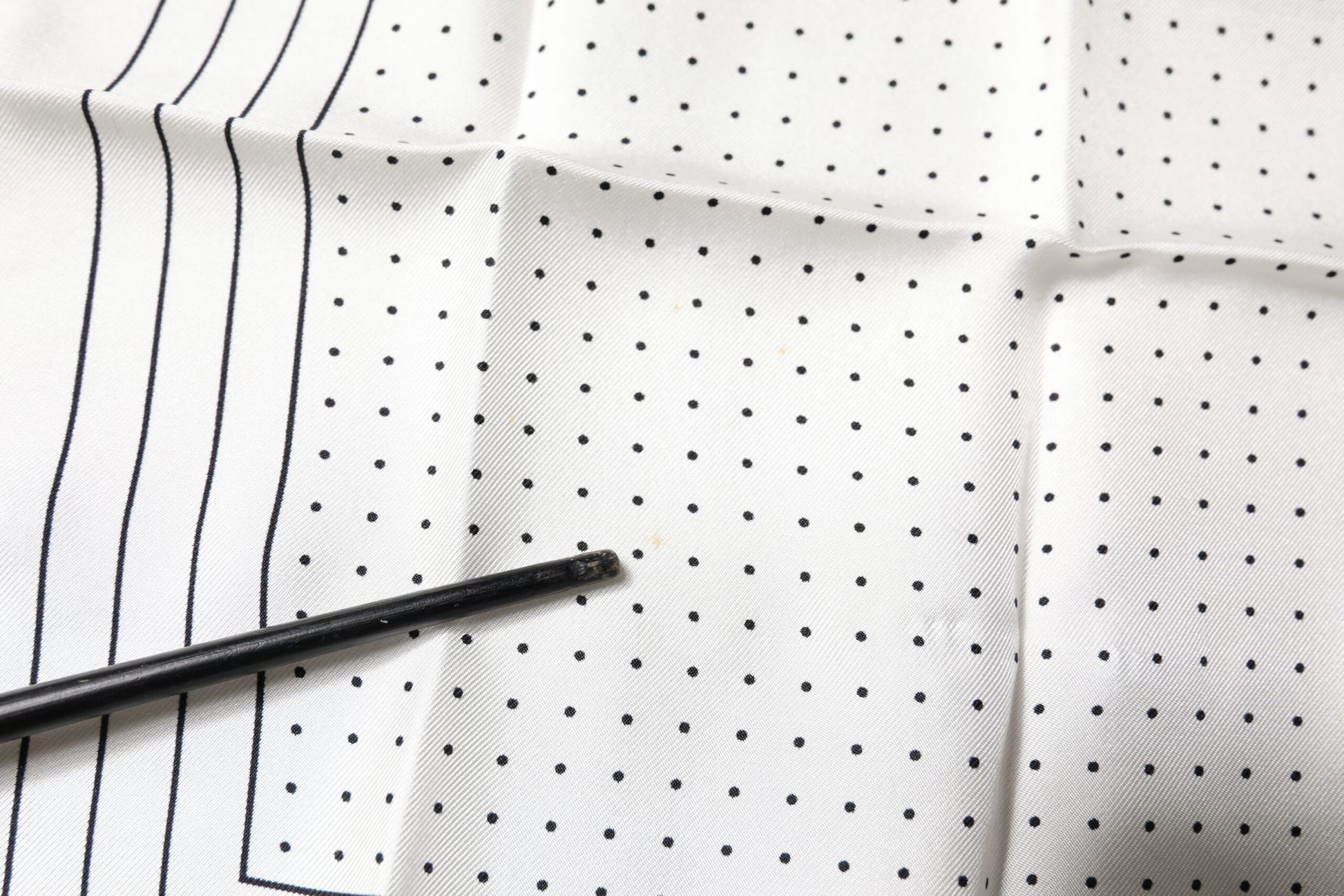 Dolce & Gabbana White Polka Dots Square Handkerchief Scarf