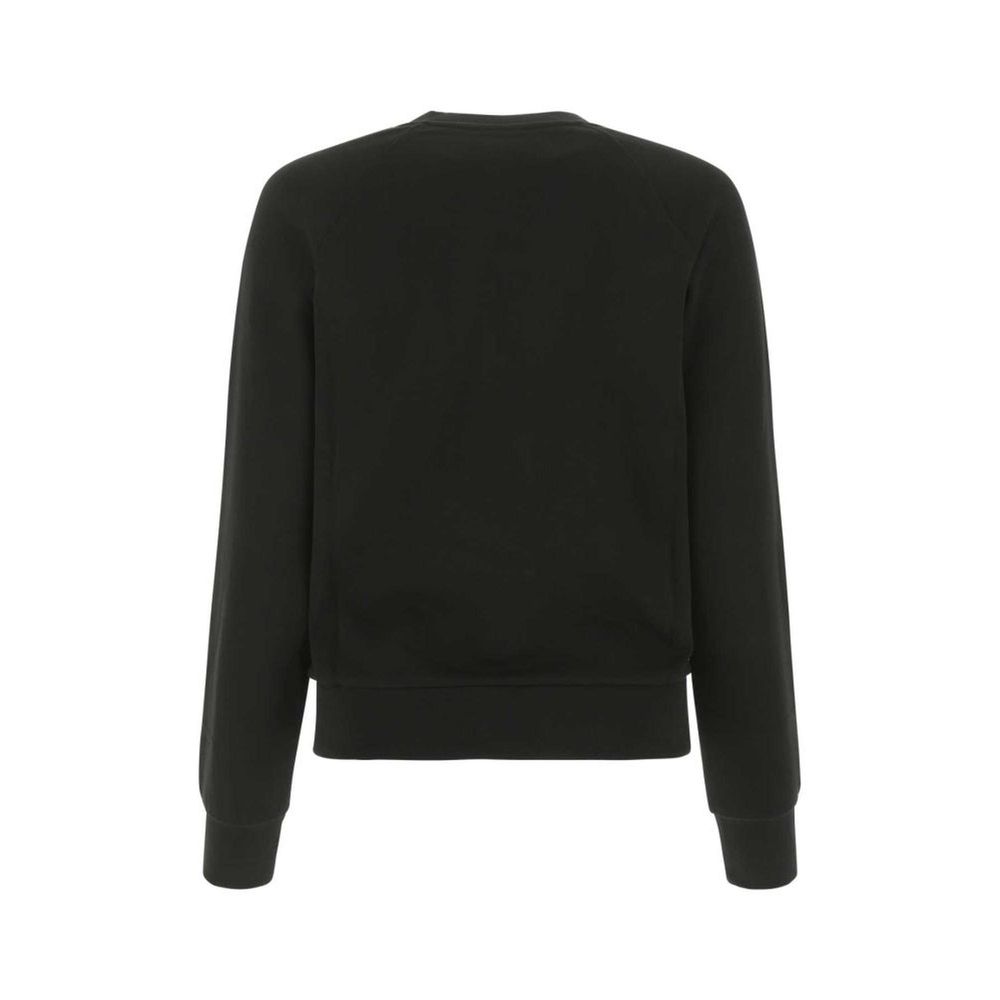 Schwarzer Baumwollpullover
