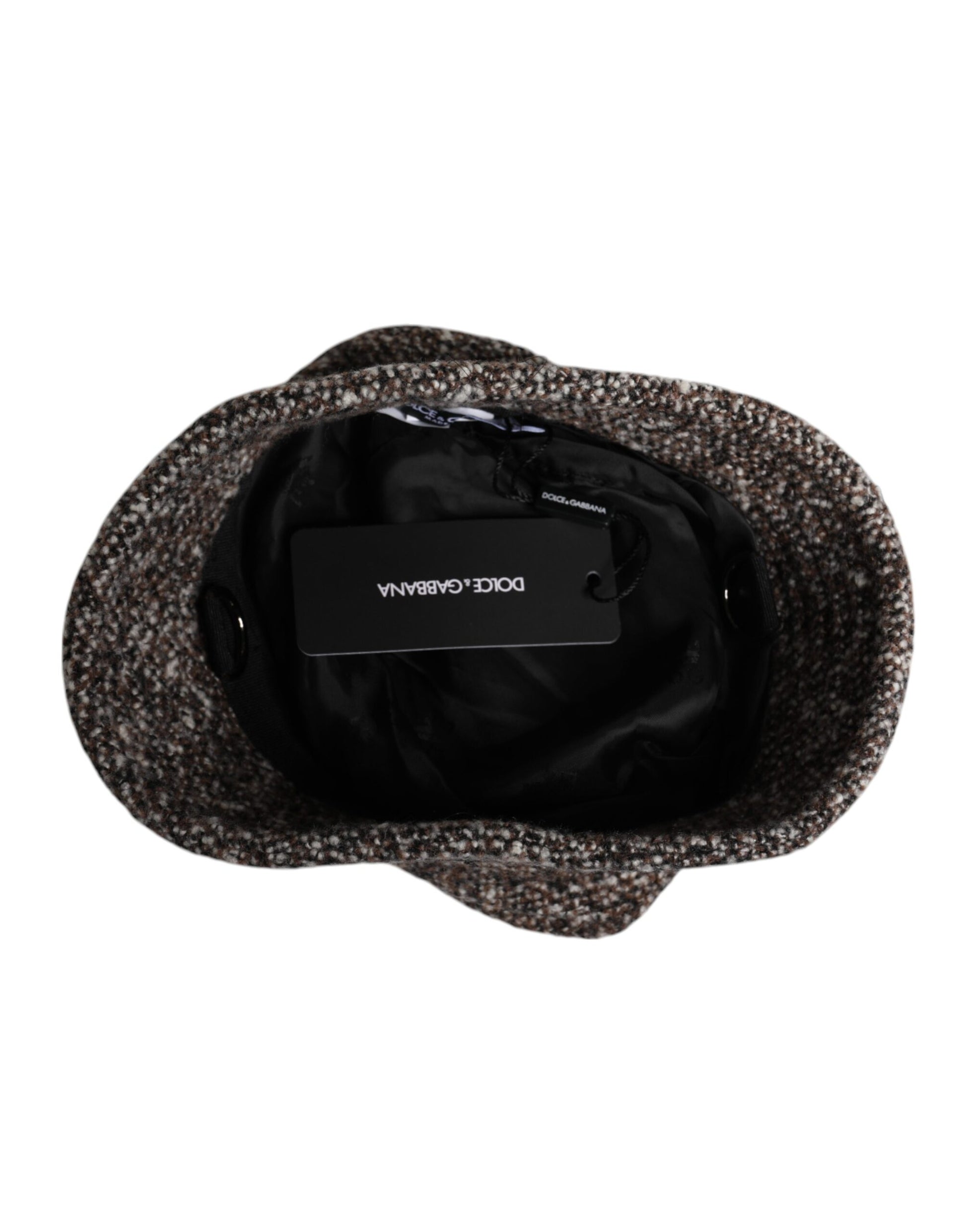 Brown Alpaca Wool Woven Bucket Hat