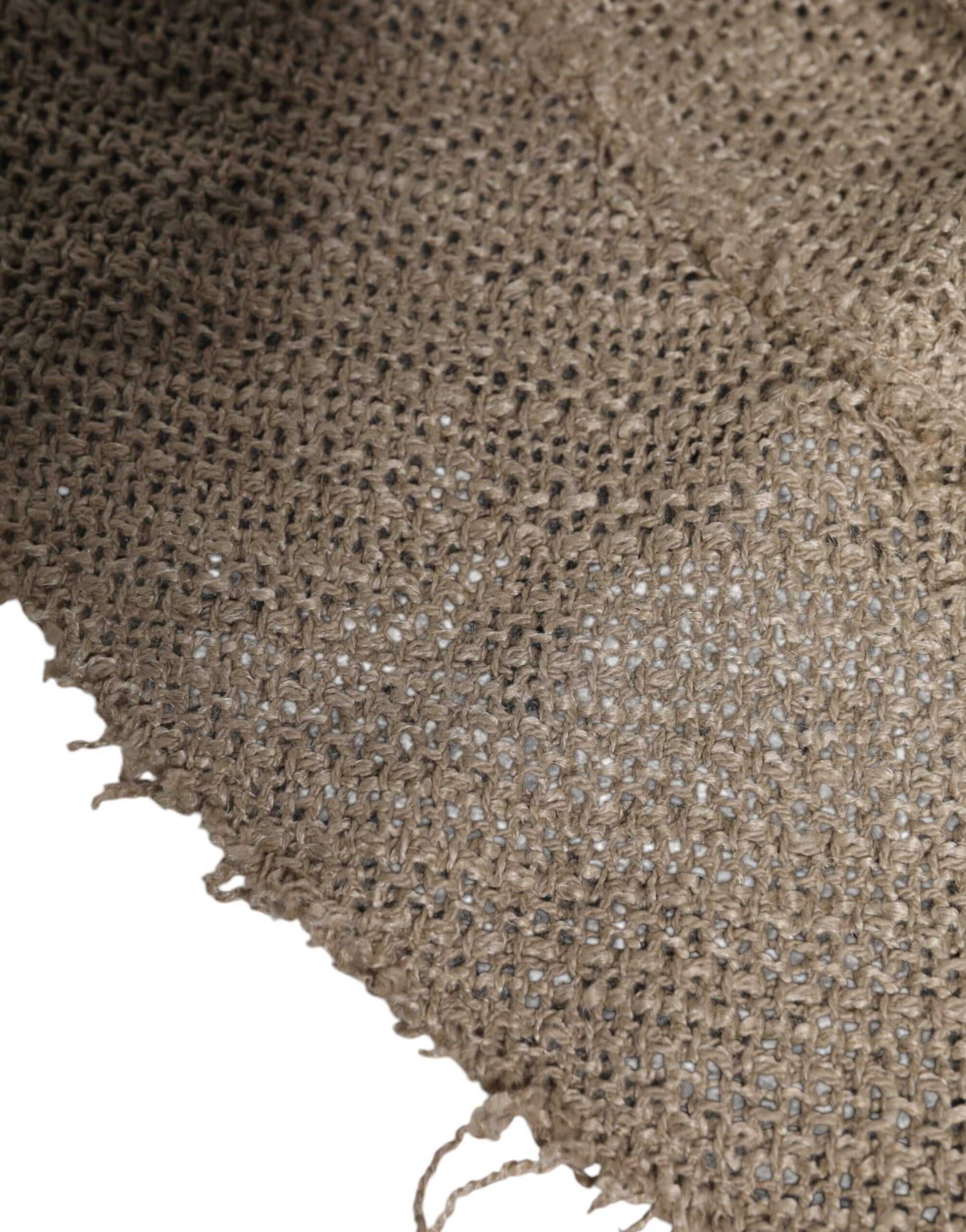 Beiger Fischerhut aus Leinen mit breiter Krempe