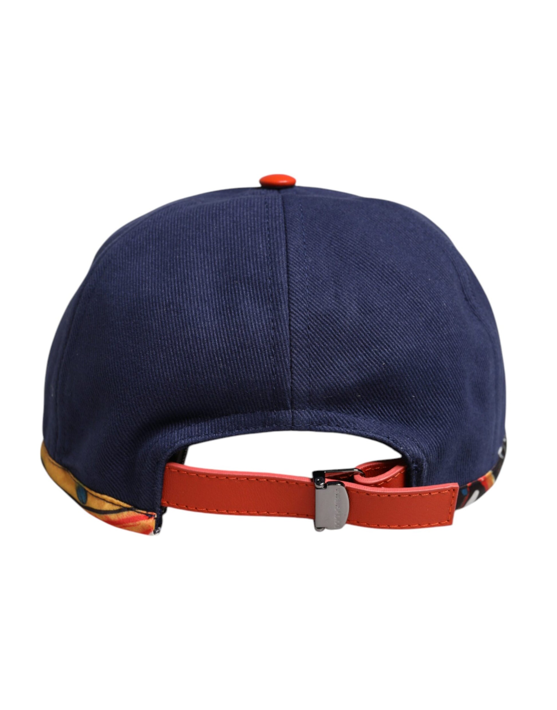 Blaue Baseballkappe aus Baumwolle mit 6 Paneelen