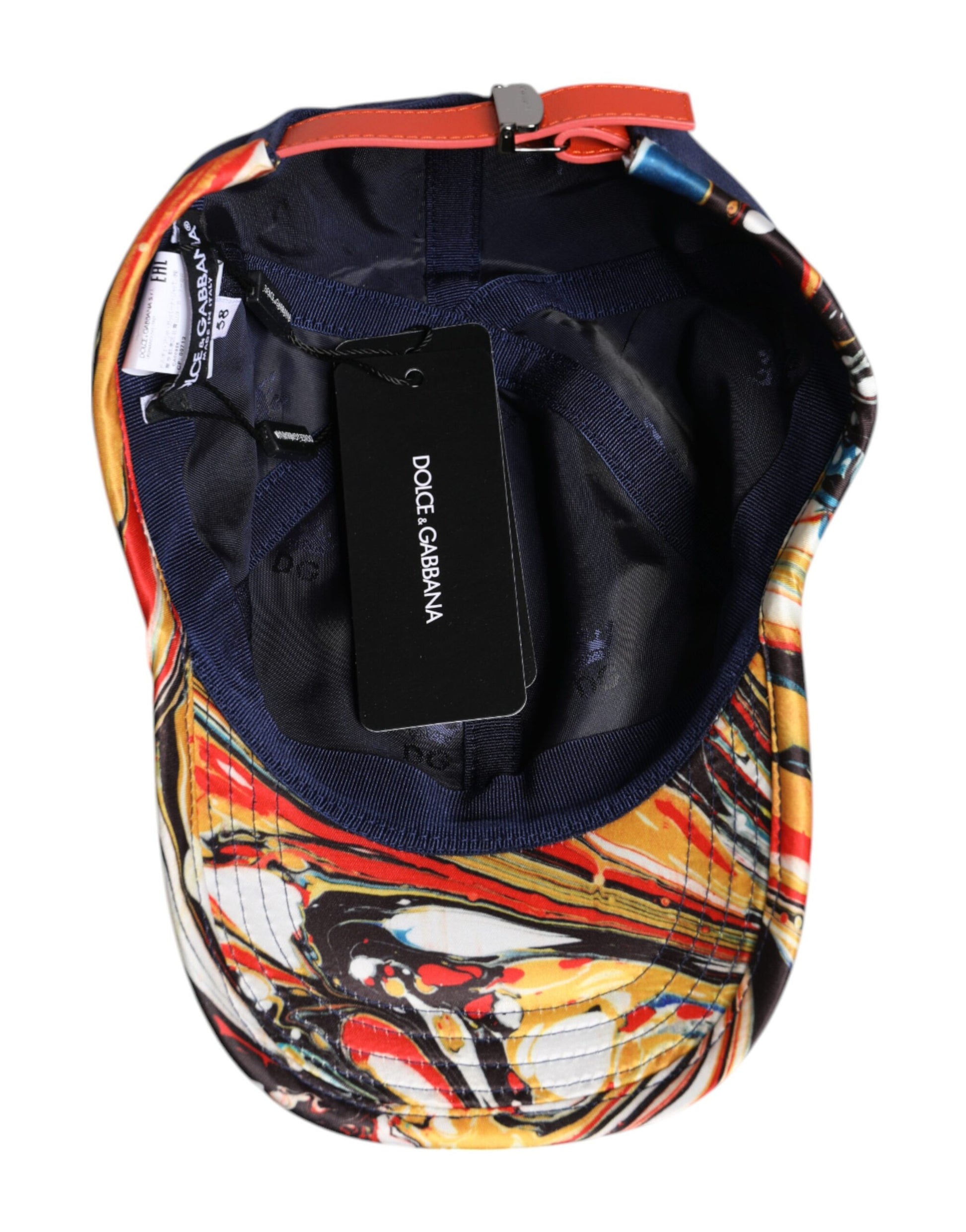 Blaue Baseballkappe aus Baumwolle mit 6 Paneelen