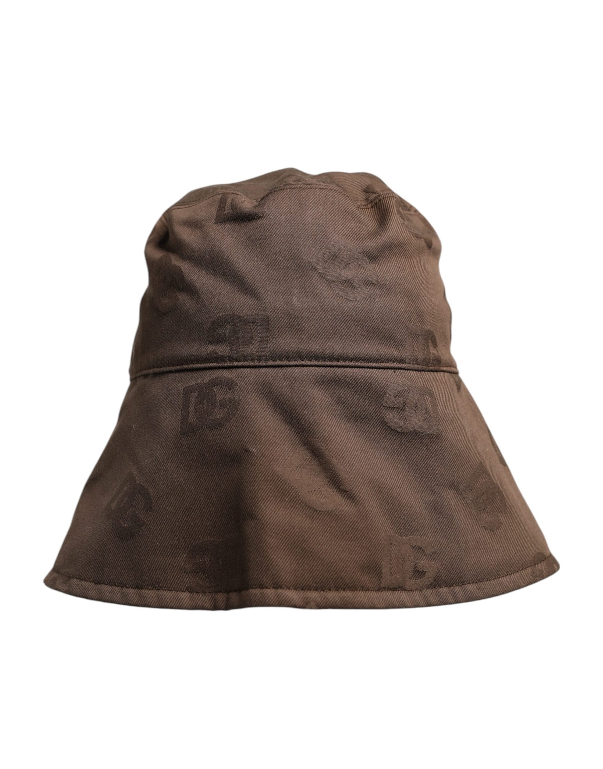 Braune Bucket Cap aus Baumwolle mit Logo-Monogramm