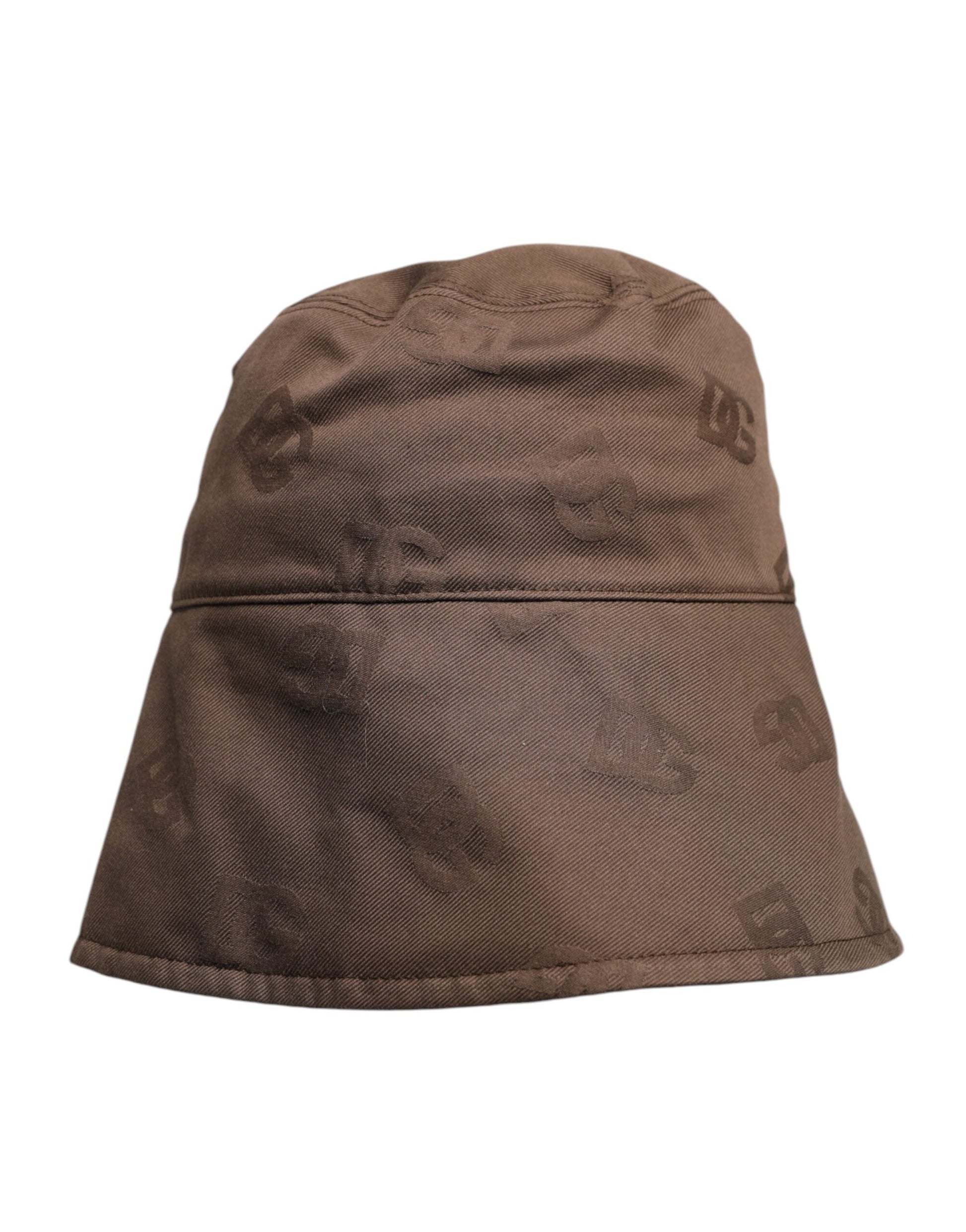Braune Bucket Cap aus Baumwolle mit Logo-Monogramm