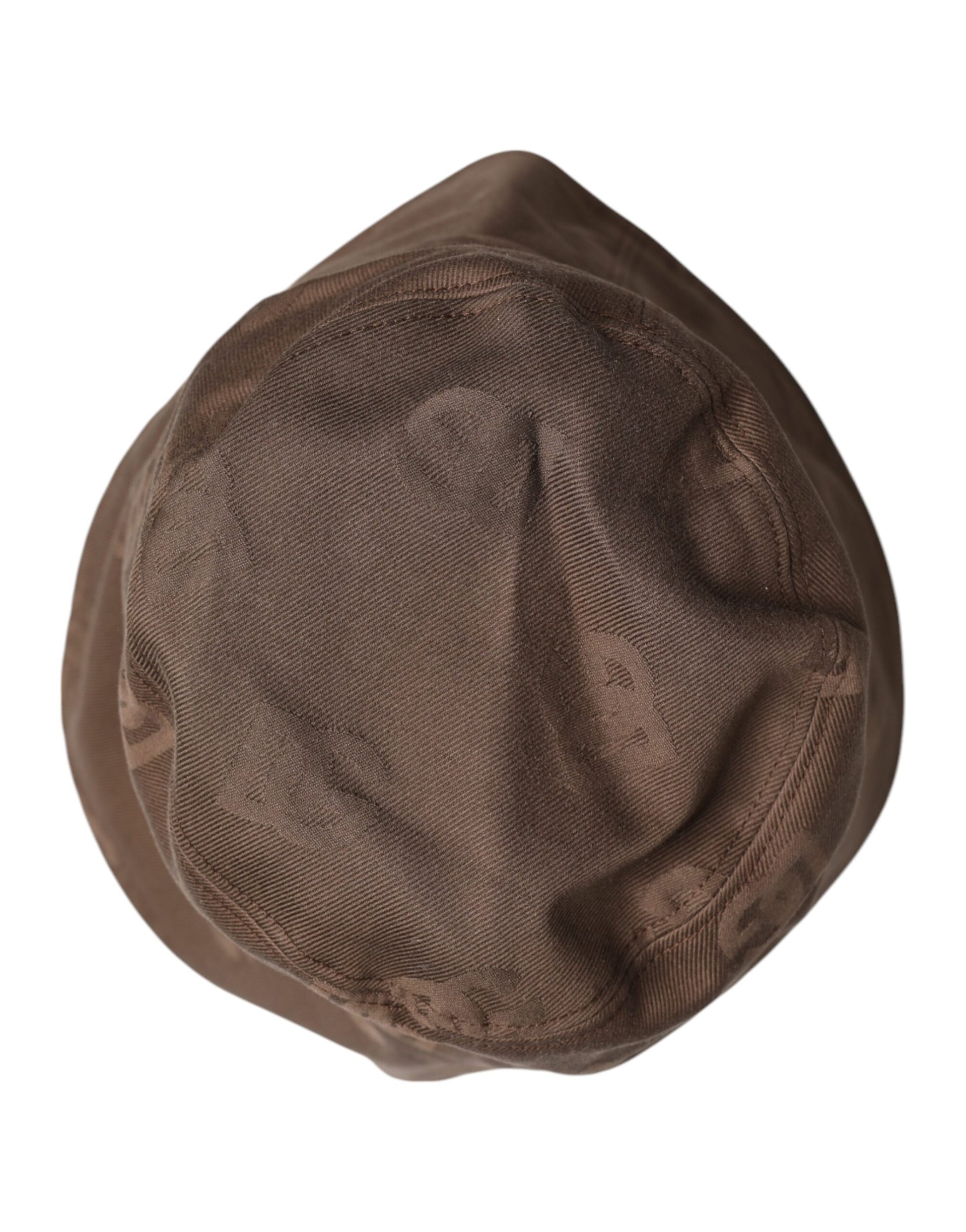 Braune Bucket Cap aus Baumwolle mit Logo-Monogramm