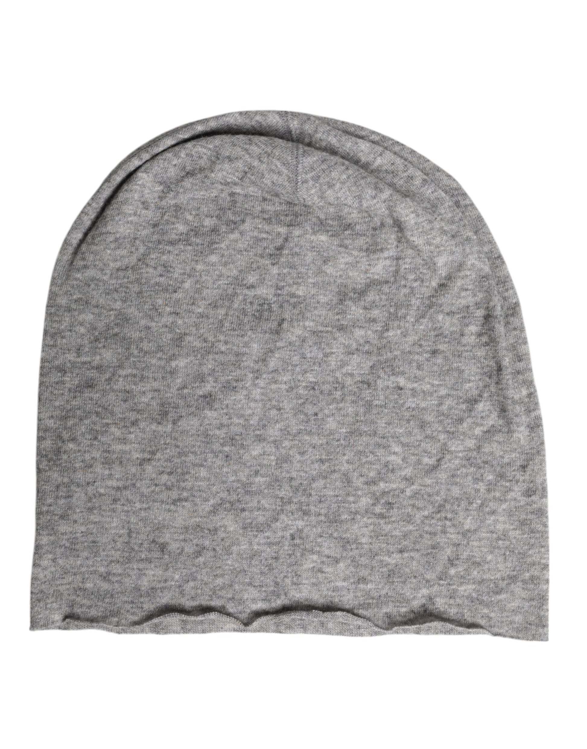 Graue Strickmütze aus Viskosemischung