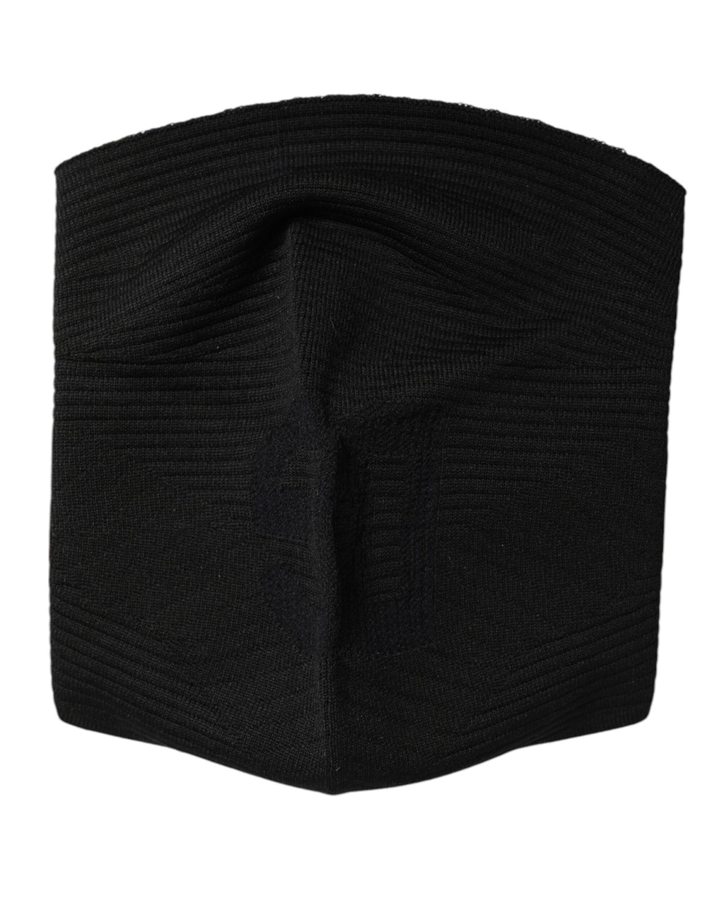 Schwarze, gestrickte Nylon-Skimaske mit Sturmhaube