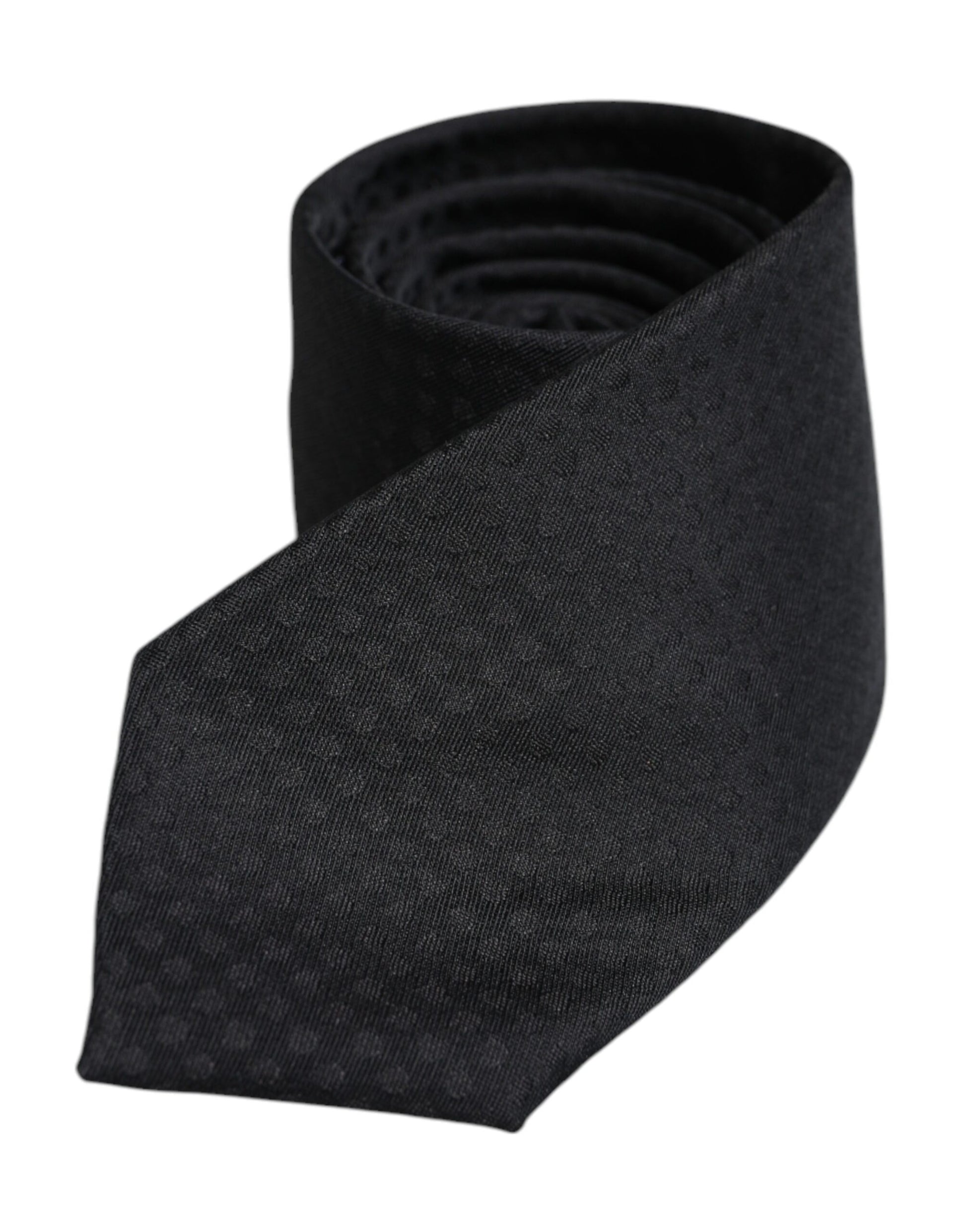 Black Circles Silk Adjustable Necktie Tie