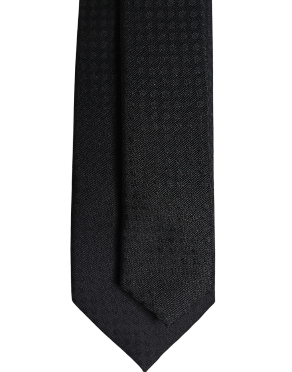 Black Circles Silk Adjustable Necktie Tie