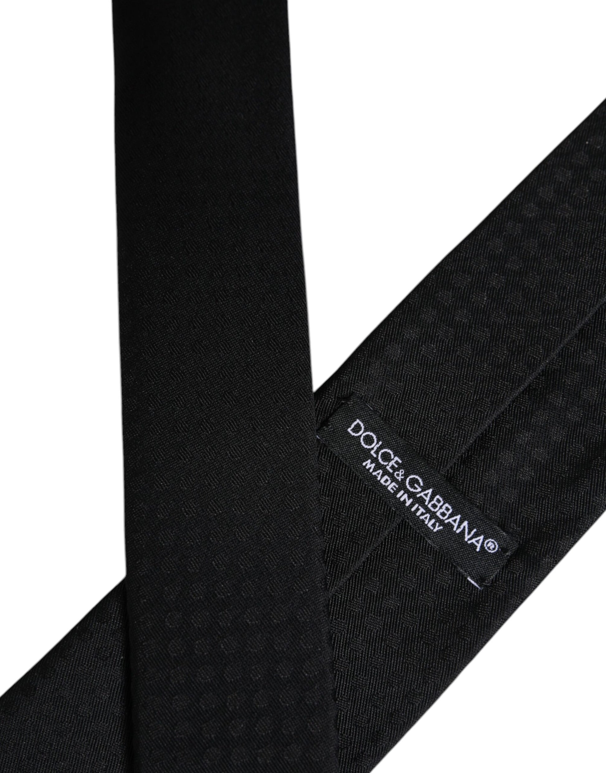 Black Circles Silk Adjustable Necktie Tie